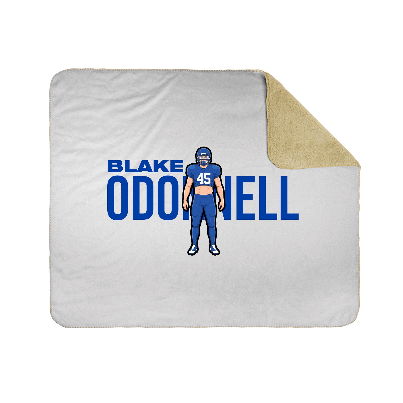 Throw Blanket — Player Name in White
