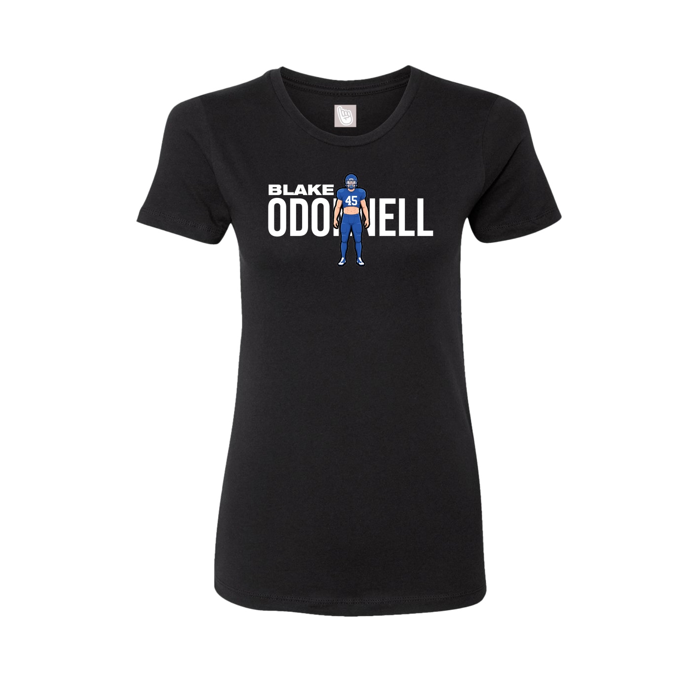 Fitted Women's Tee — Player Name in Black