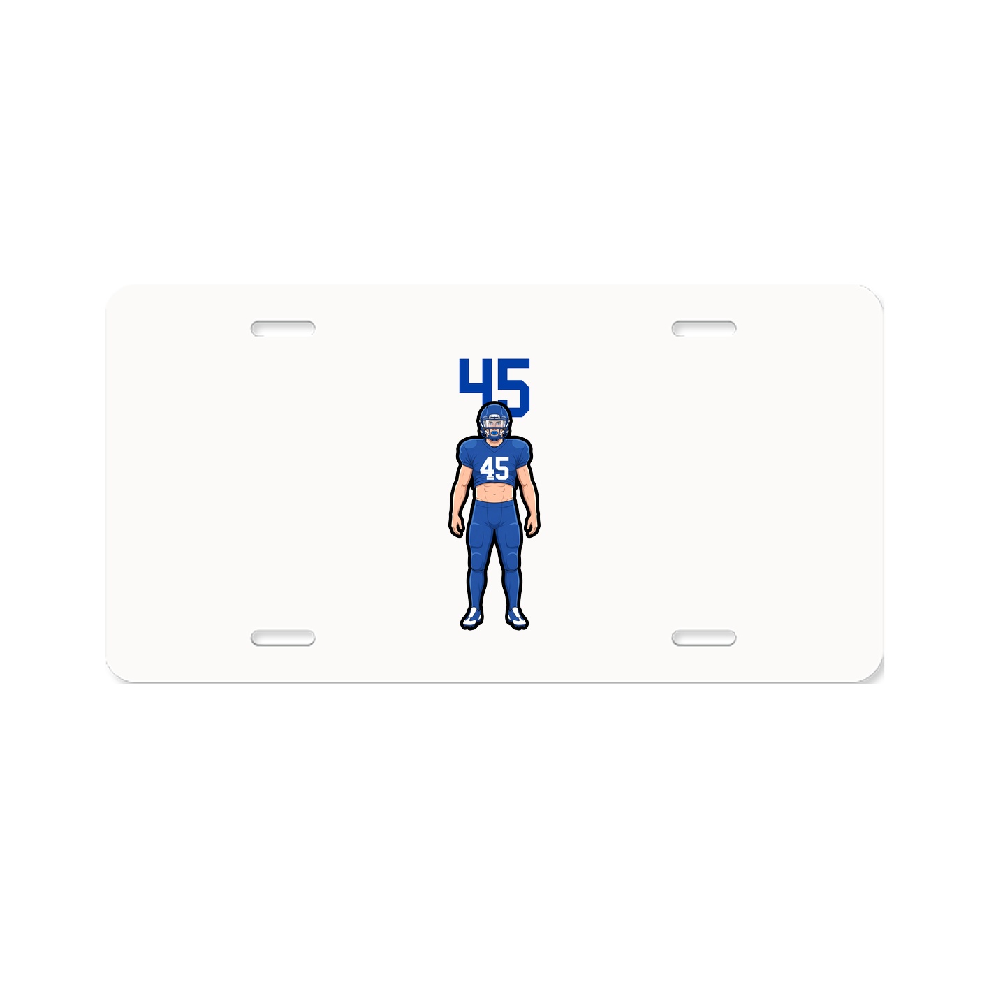 License Plate — Number Top in Classic