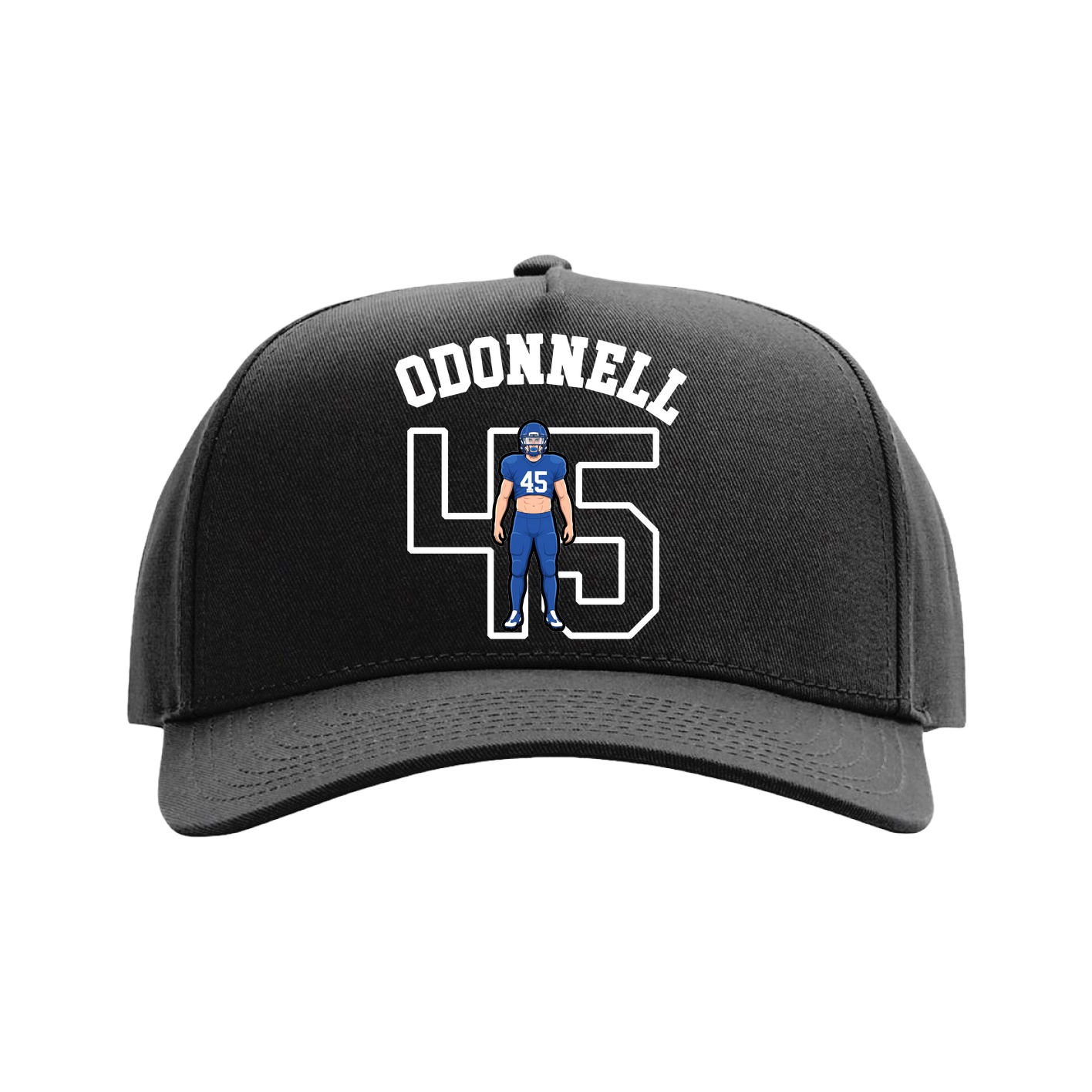 Full Fabric Five-Panel Champ Cap — Shirsey Arch in Black