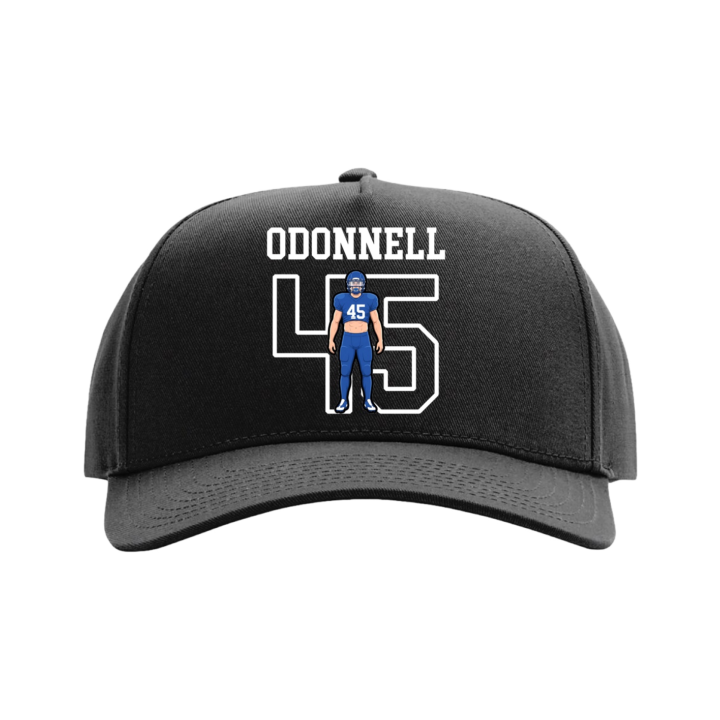 Full Fabric Five-Panel Champ Cap — Shirsey in Black