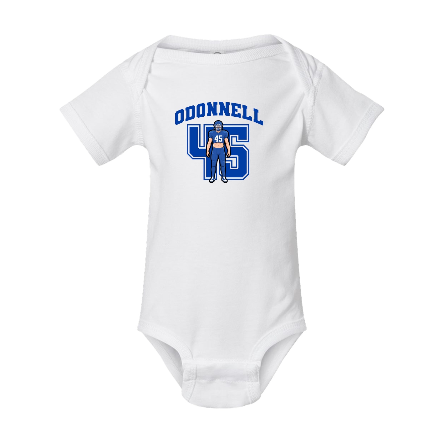 Baby Onesie — Number in White
