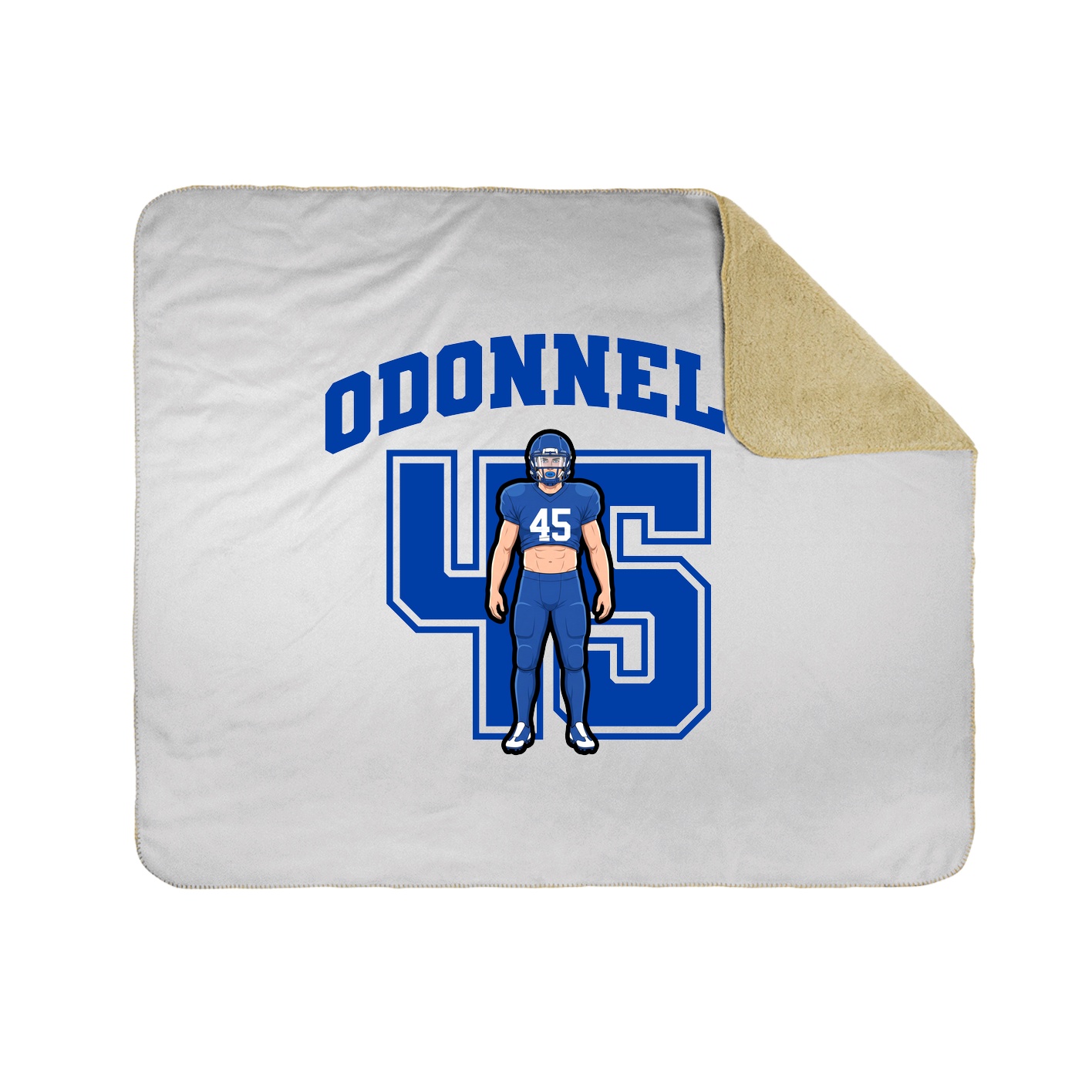 Throw Blanket — Number in White