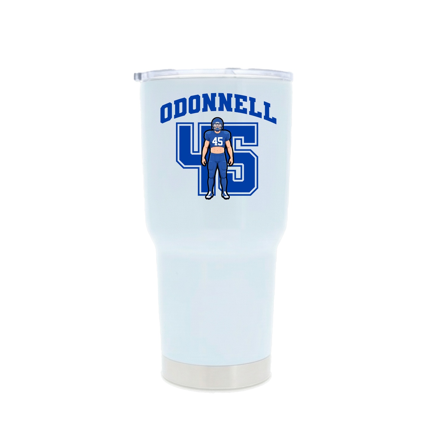 30oz Stainless Steel Tumbler — Number in White
