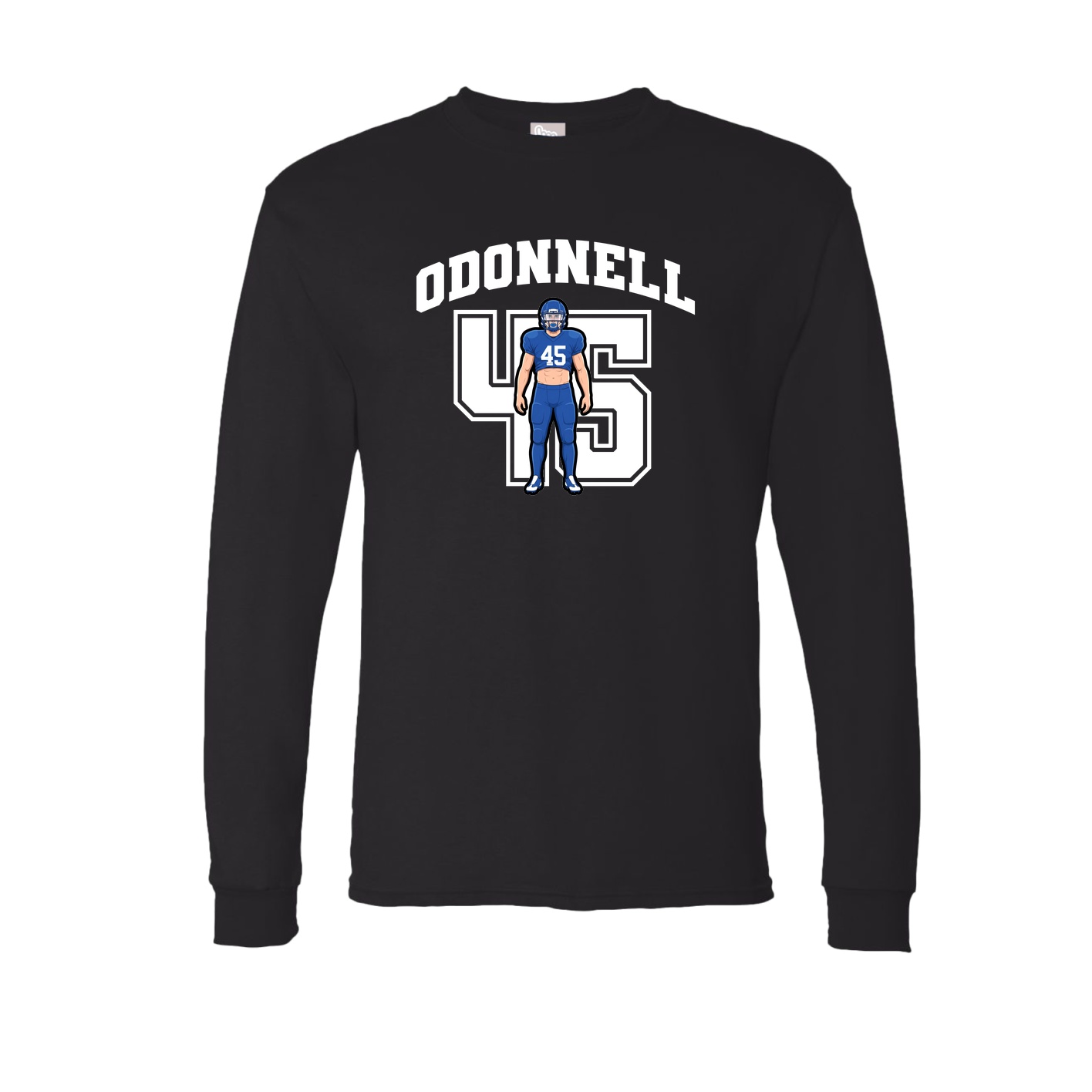 Long Sleeve Tee — Number in Black