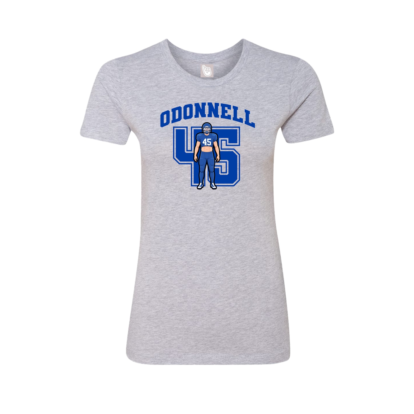 Fitted Women's Tee — Number in Grey