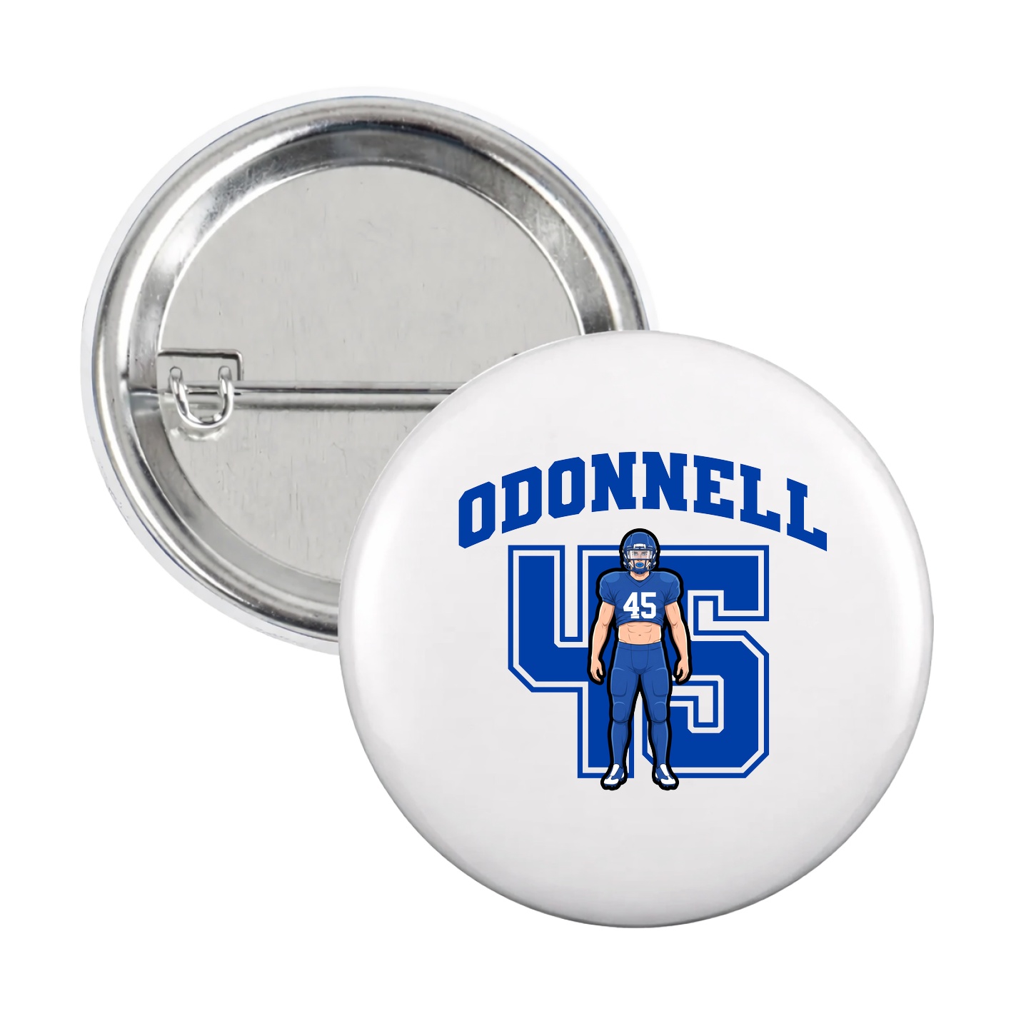 Game Day Button — Number in White