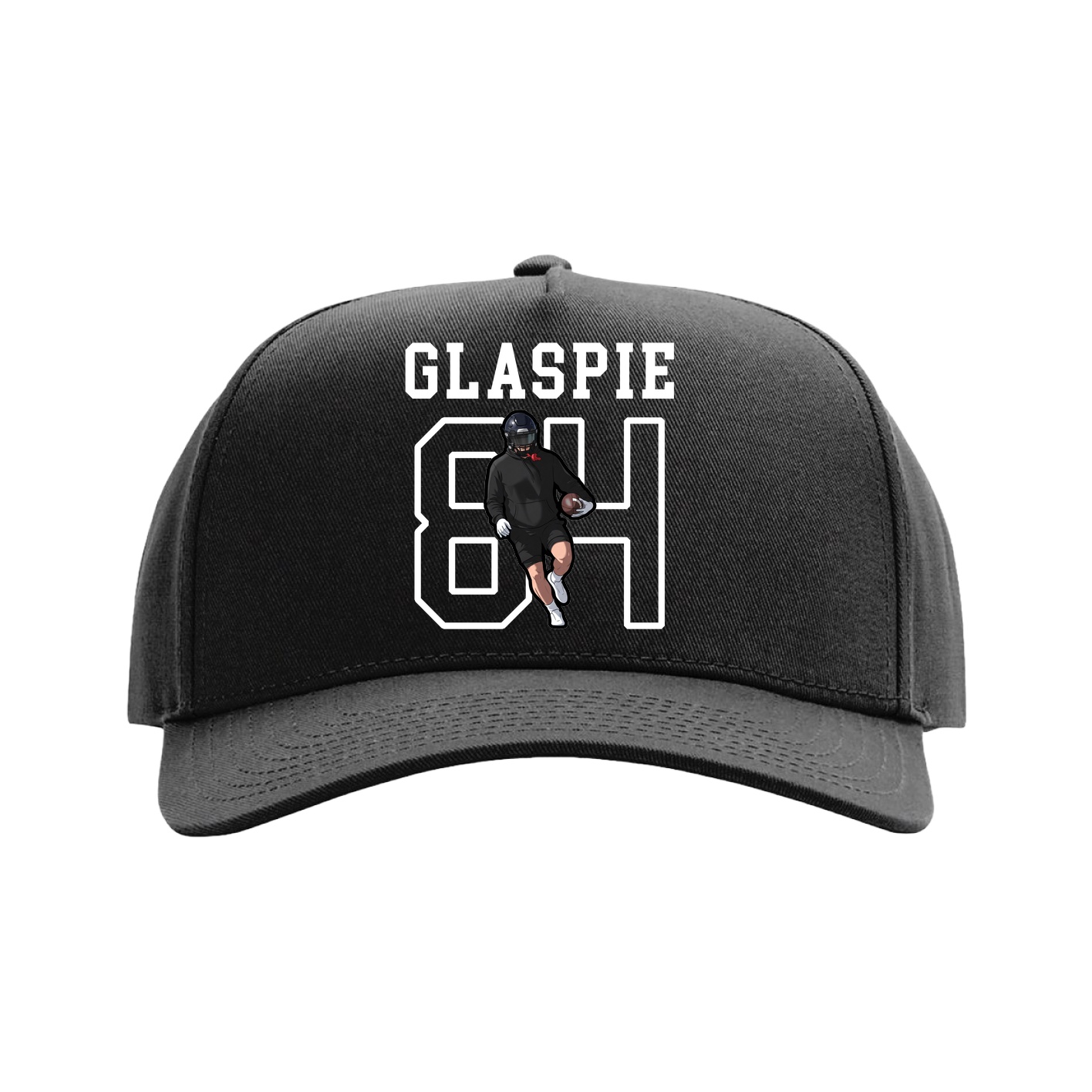 Full Fabric Five-Panel Champ Cap — Shirsey in Black