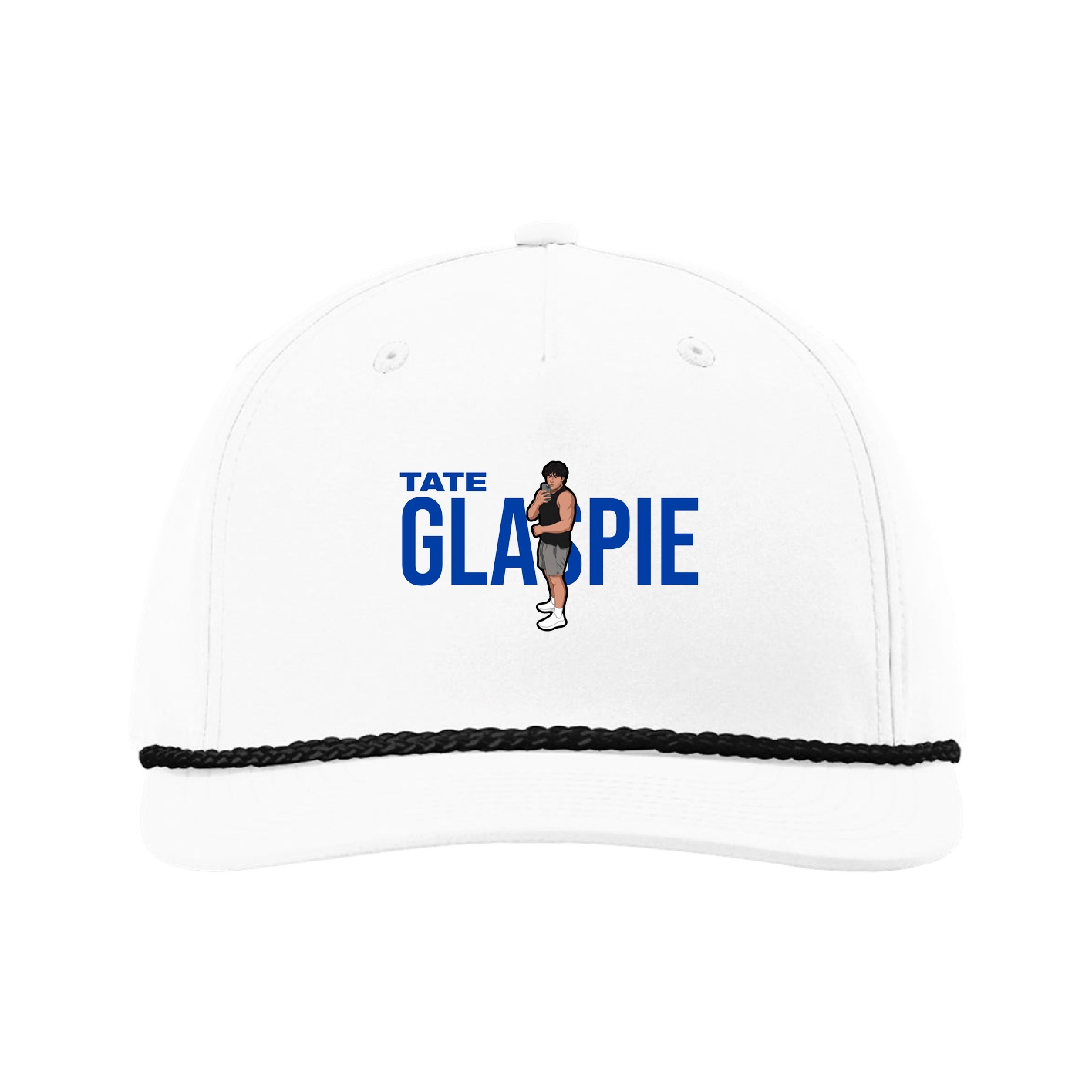 Five-Panel Classic Rope Cap — Player Name in White