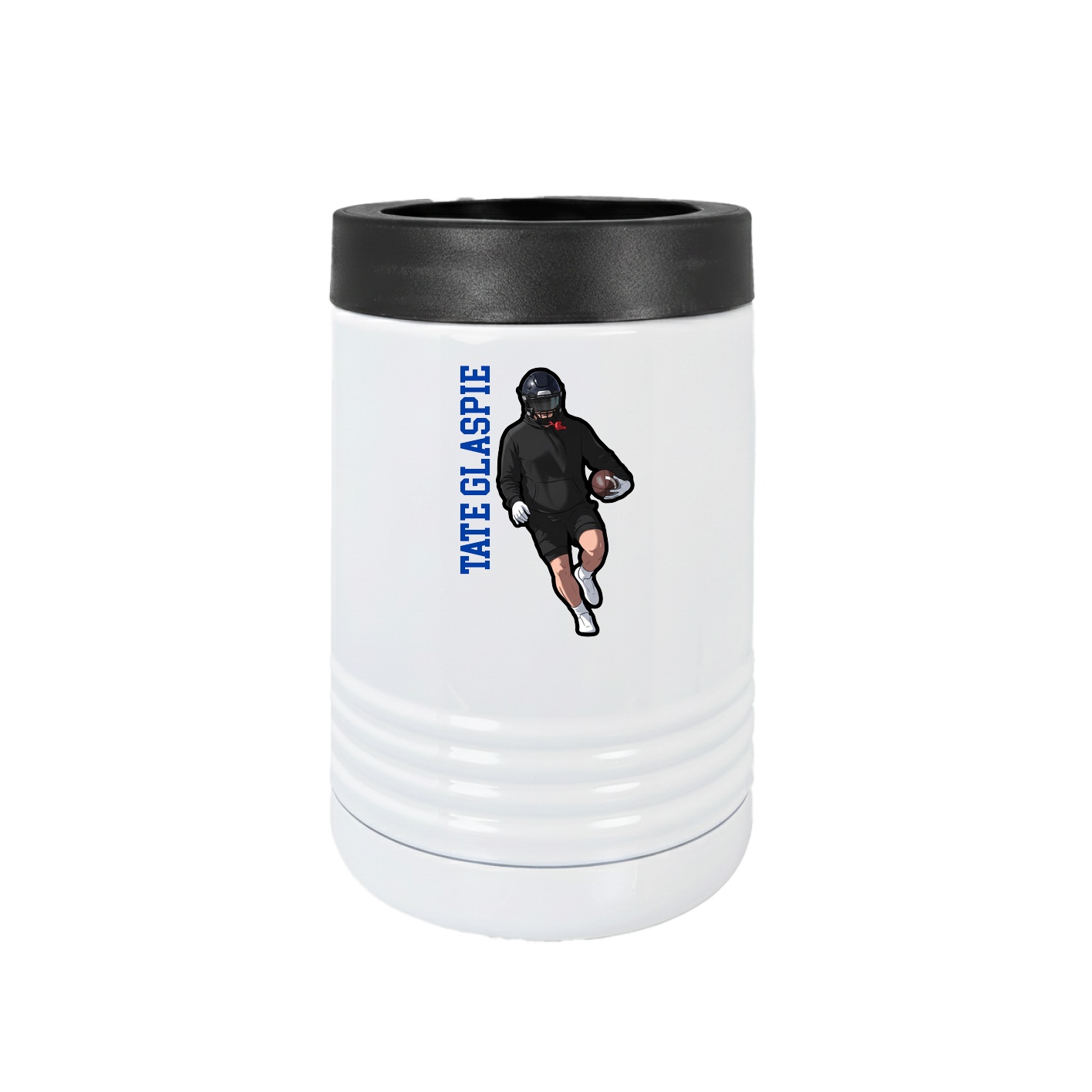 Beverage Holder — Name Vertical in White