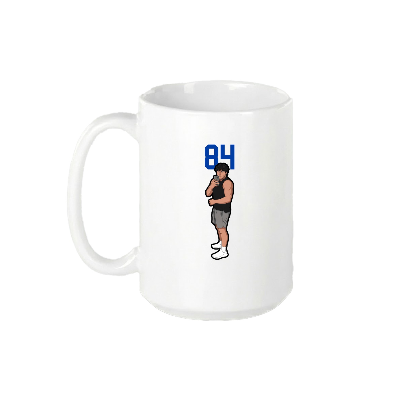 15oz Coffee Mug — Number Top in White