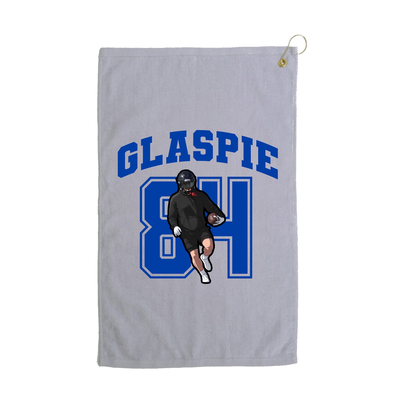 Golf Towel — Number in Grey
