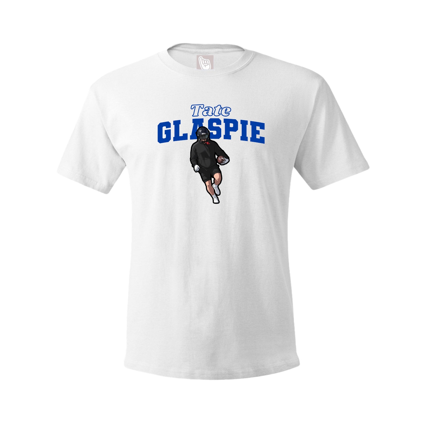 Youth Tee — Name Arch in White