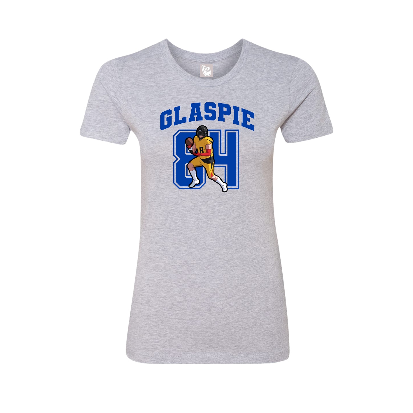 Fitted Women's Tee — Number in Grey