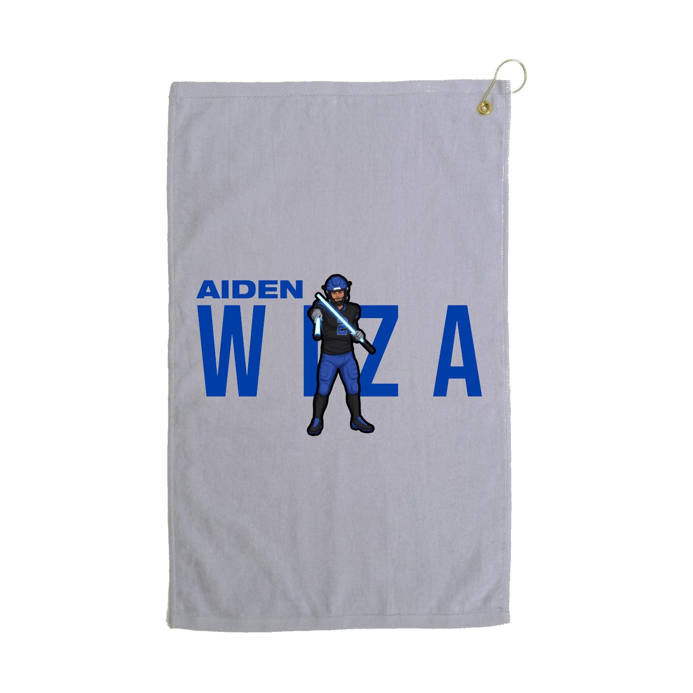 Golf Towel — Player Name in Grey