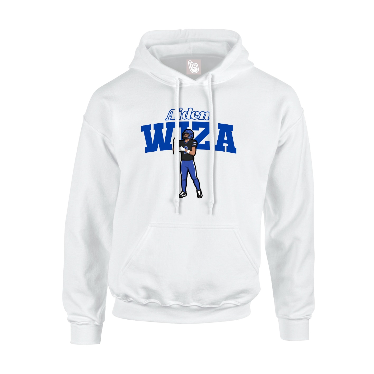 Hoodie — Name Arch in White