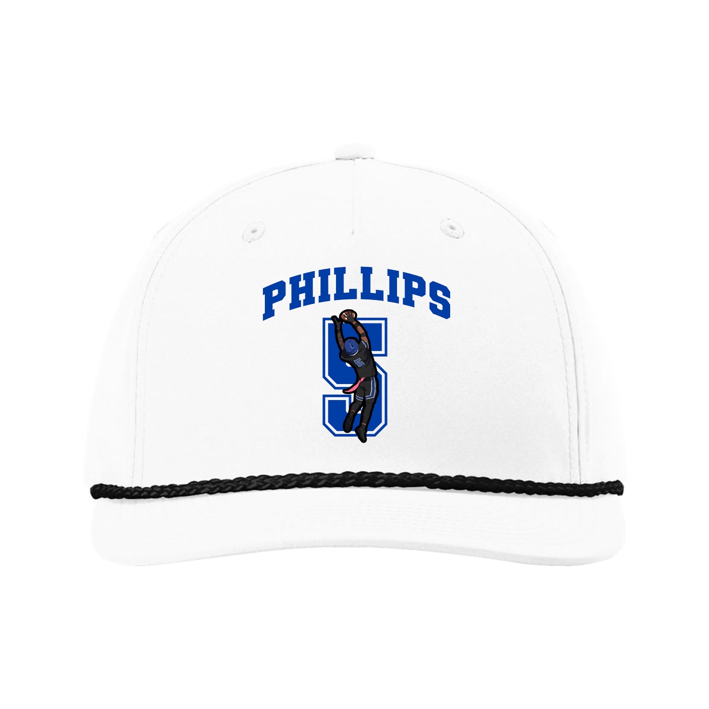 Five-Panel Classic Rope Cap — Number in White