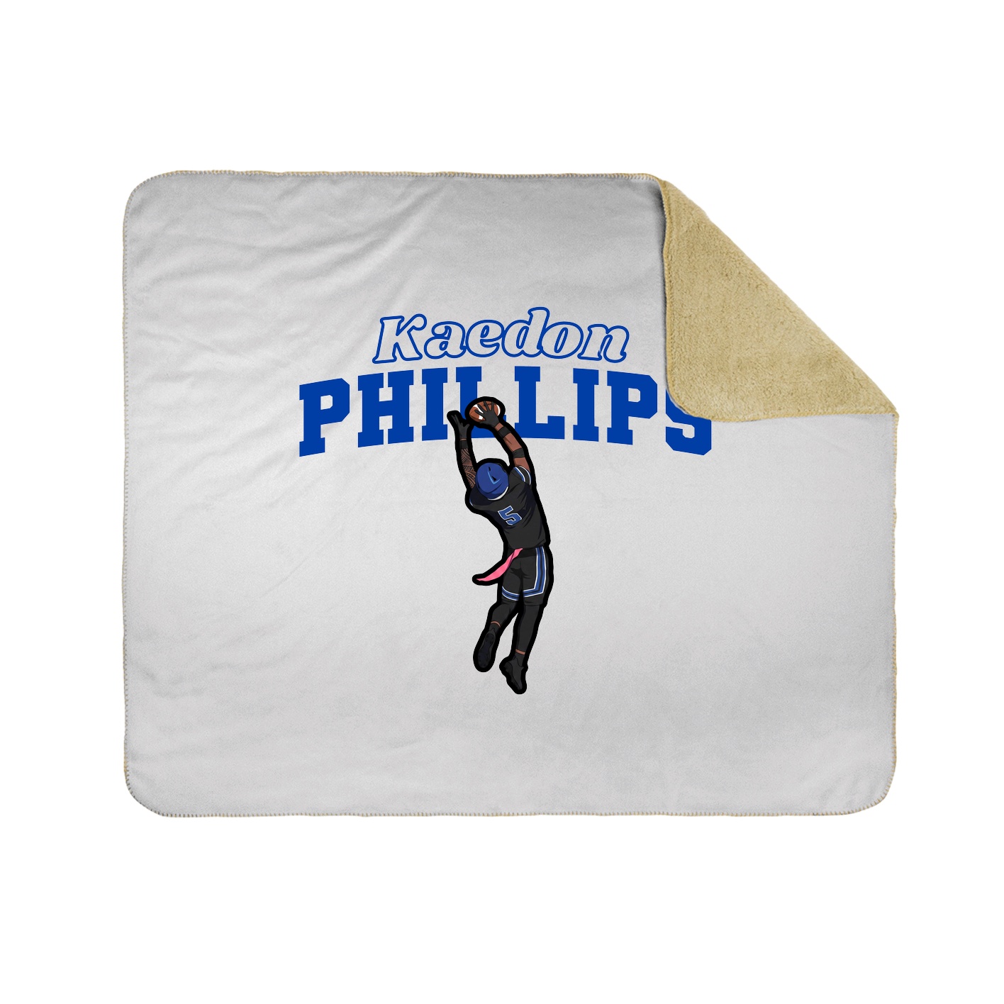 Throw Blanket — Name Arch in White