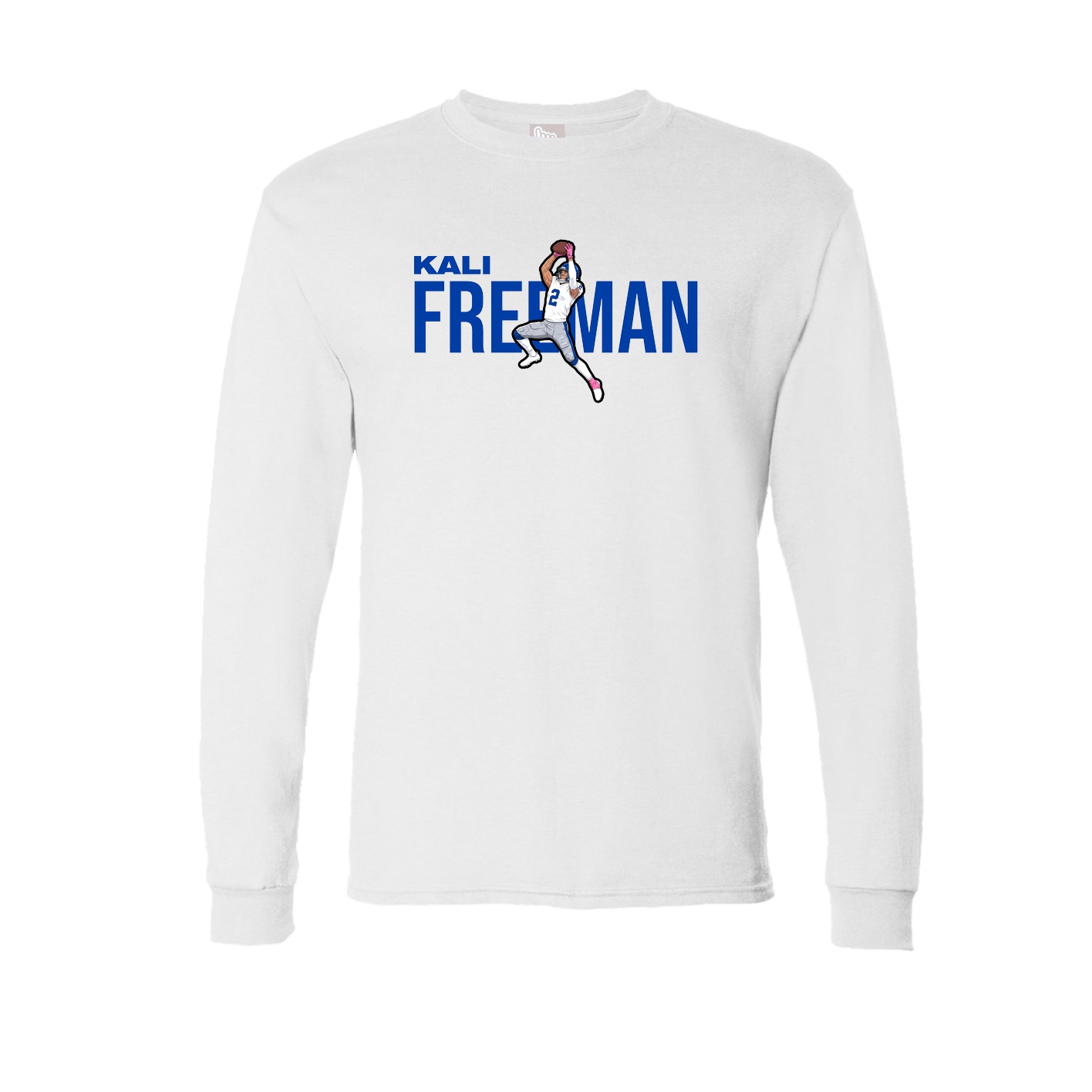 Long Sleeve Tee — Player Name in White