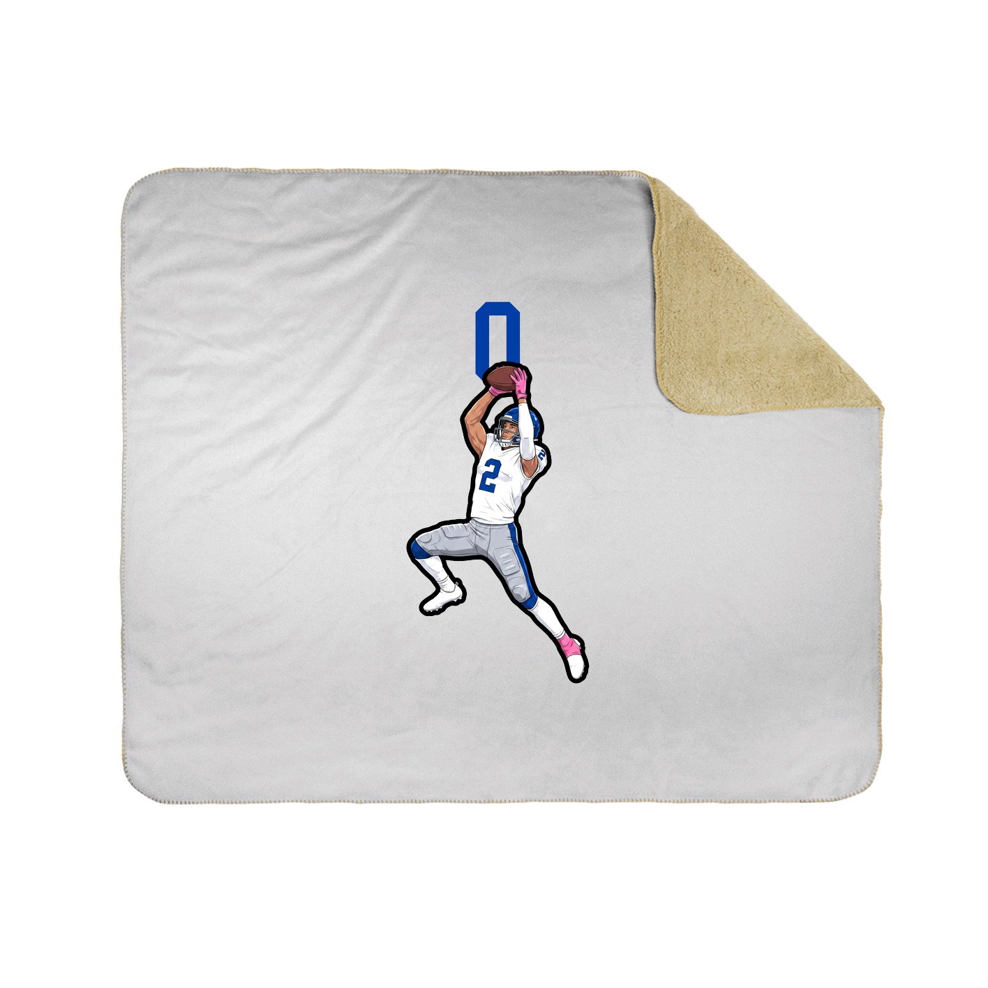 Throw Blanket — Number Top in White