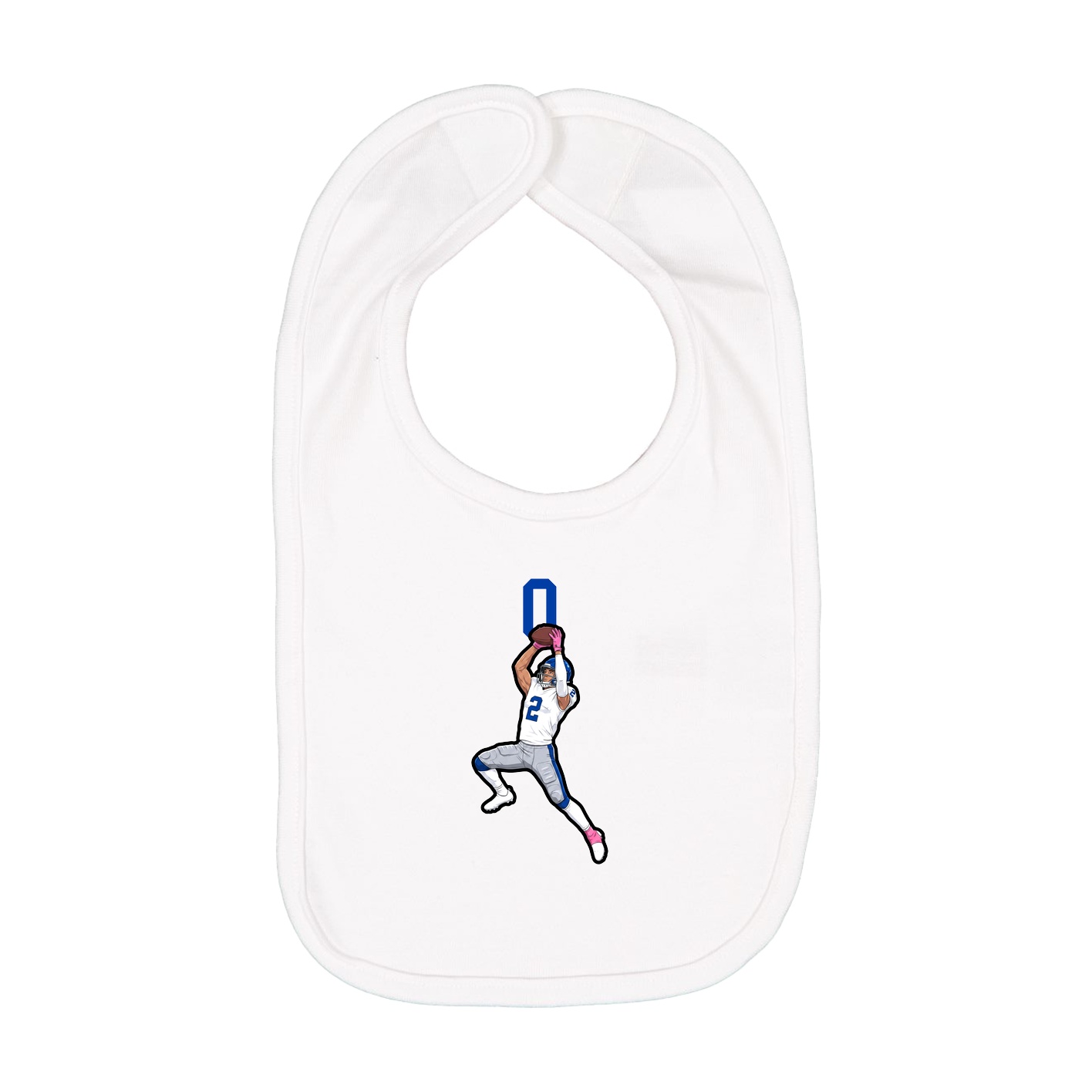 Infant Bib — Number Top in White