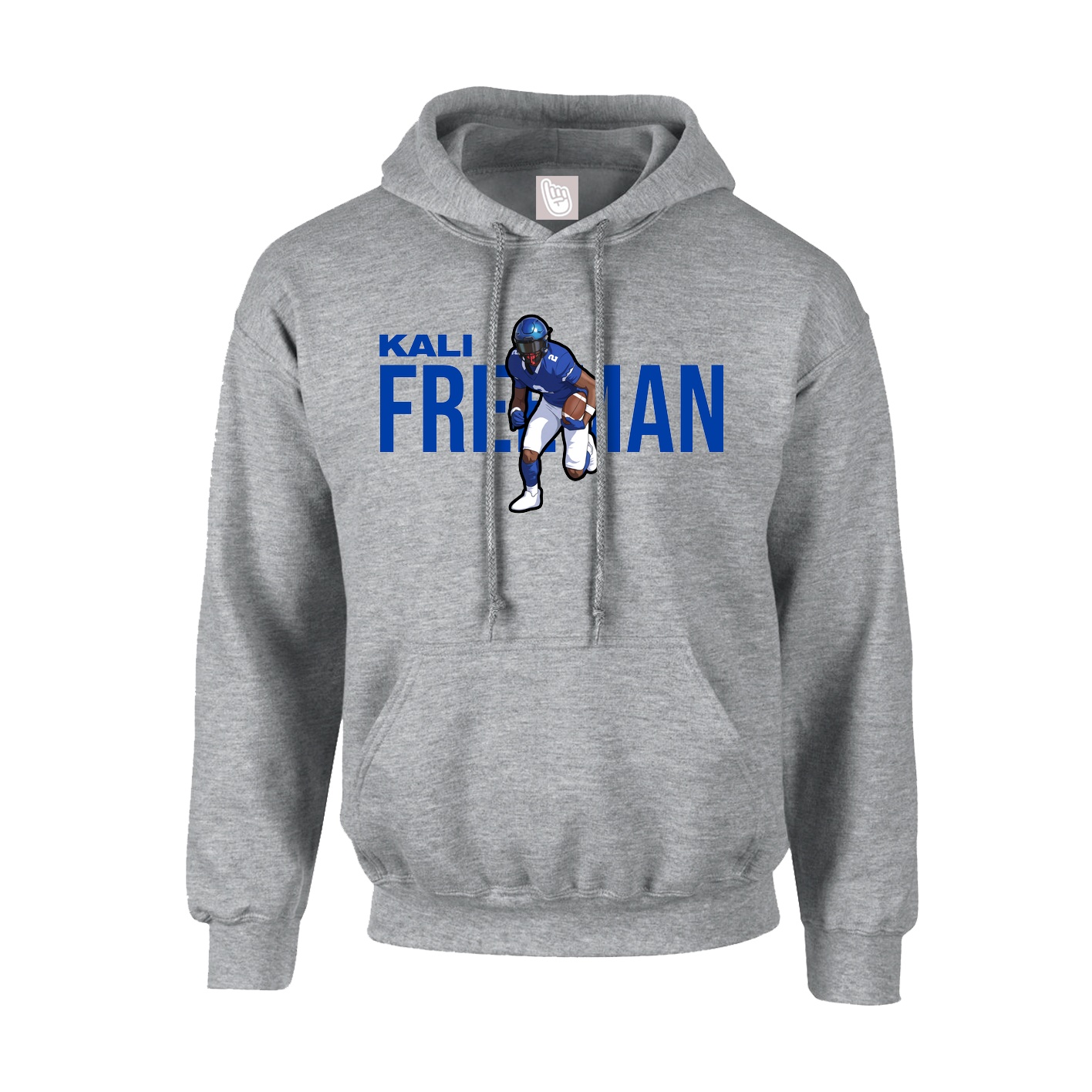 Youth Hoodie — Player Name in Grey