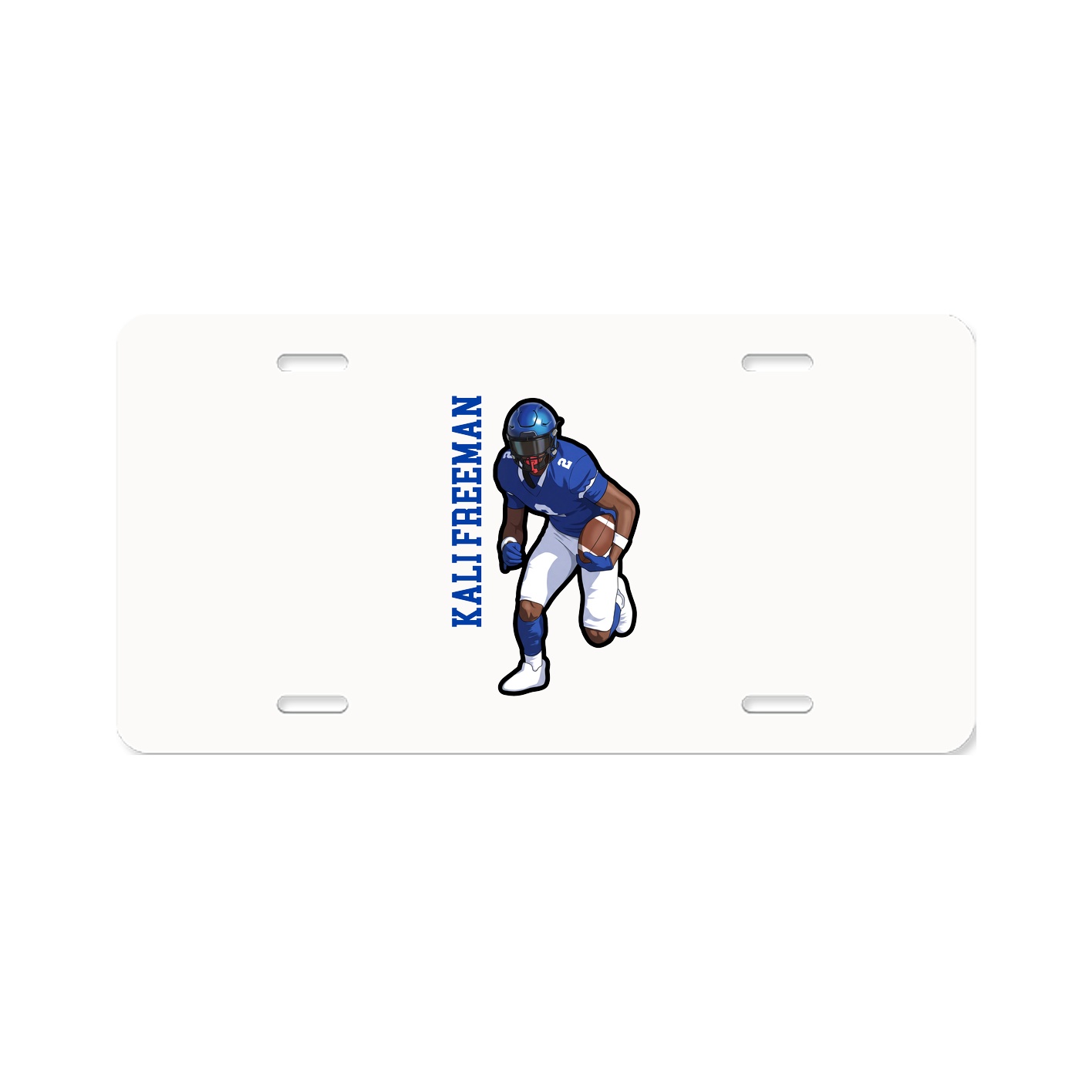 License Plate — Name Vertical in Classic