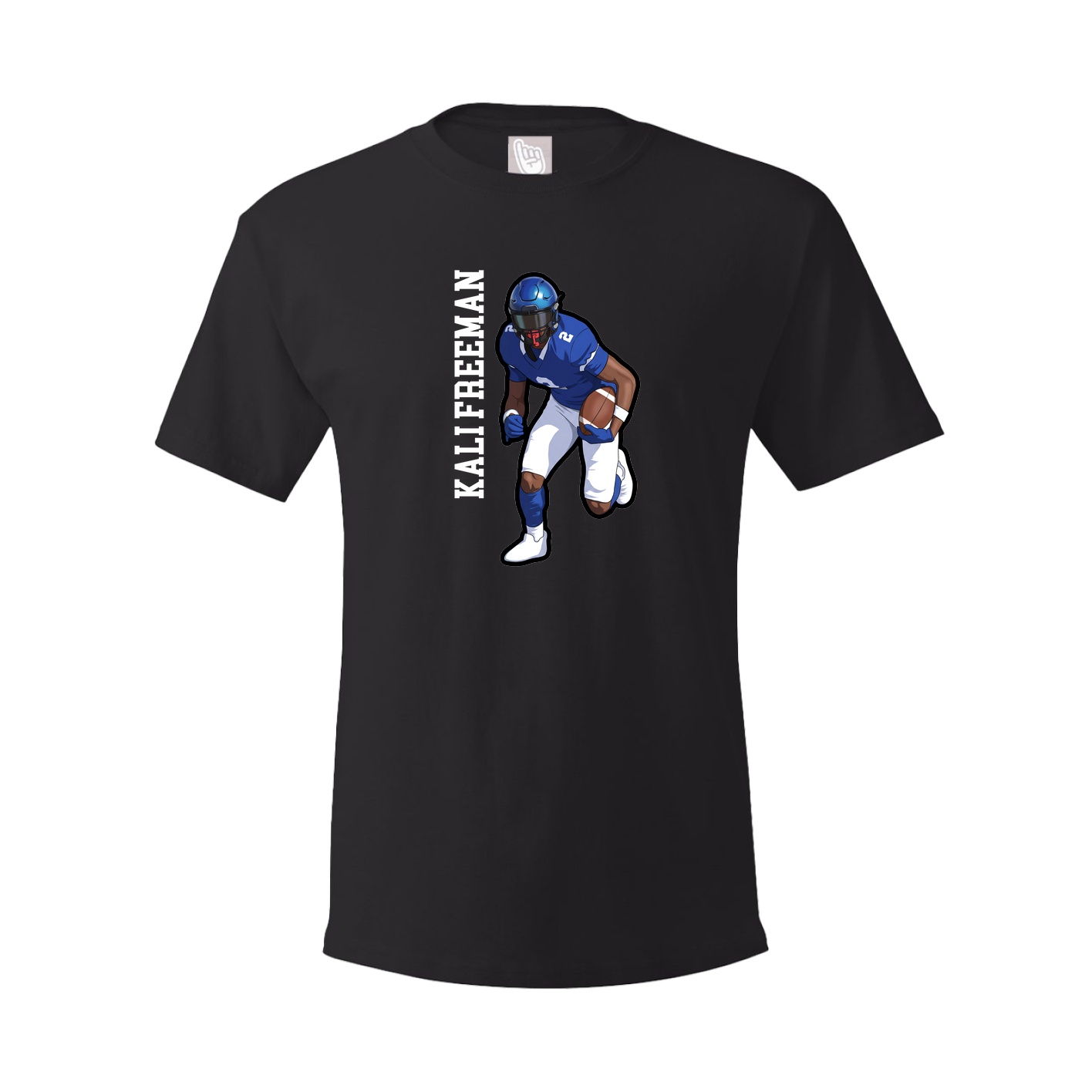 Youth Tee — Name Vertical in Black