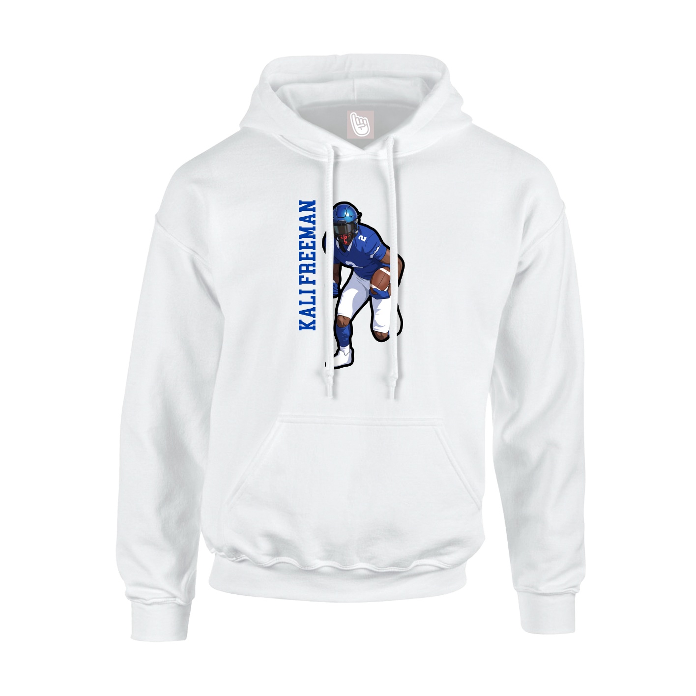 Hoodie — Name Vertical in White