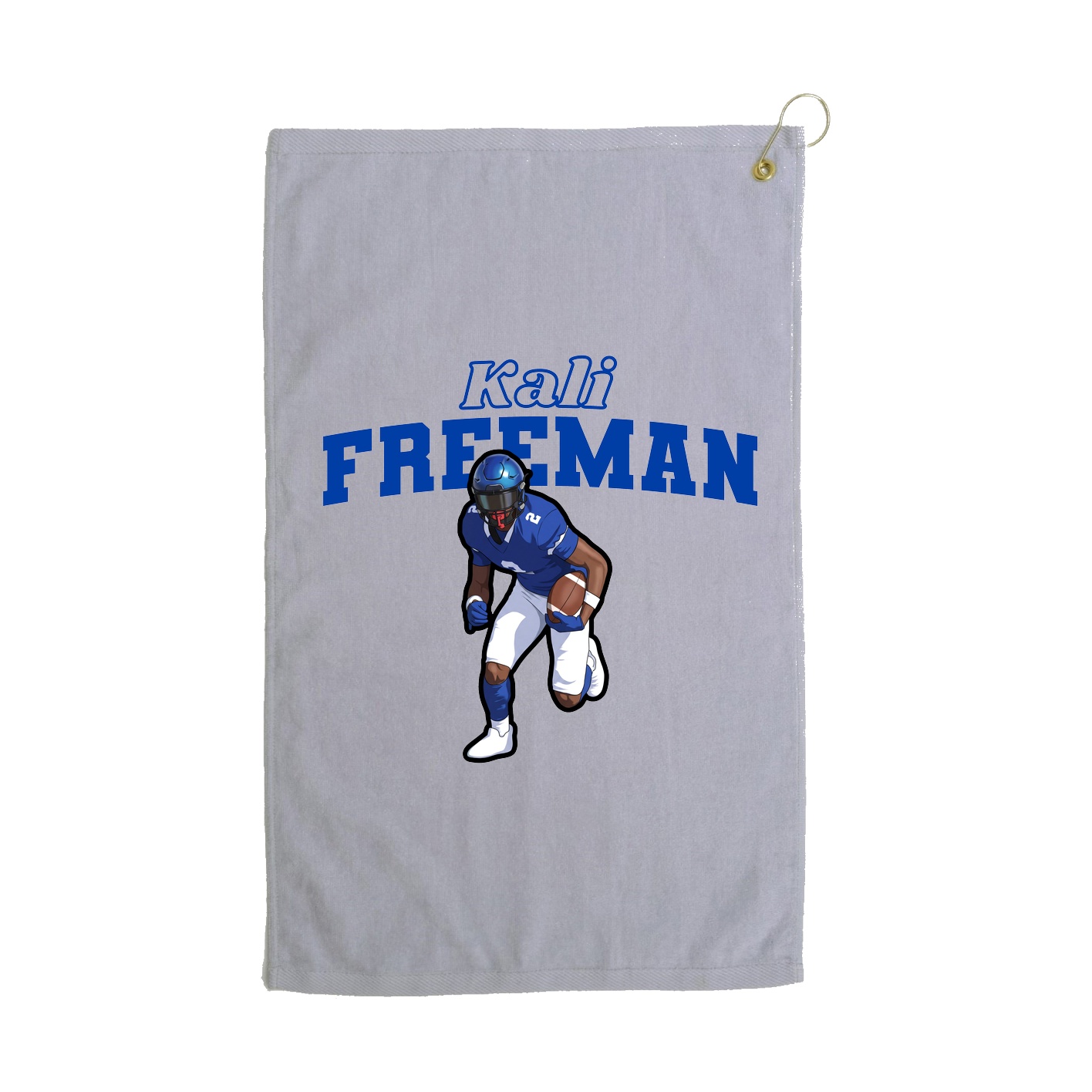 Golf Towel — Name Arch in Grey