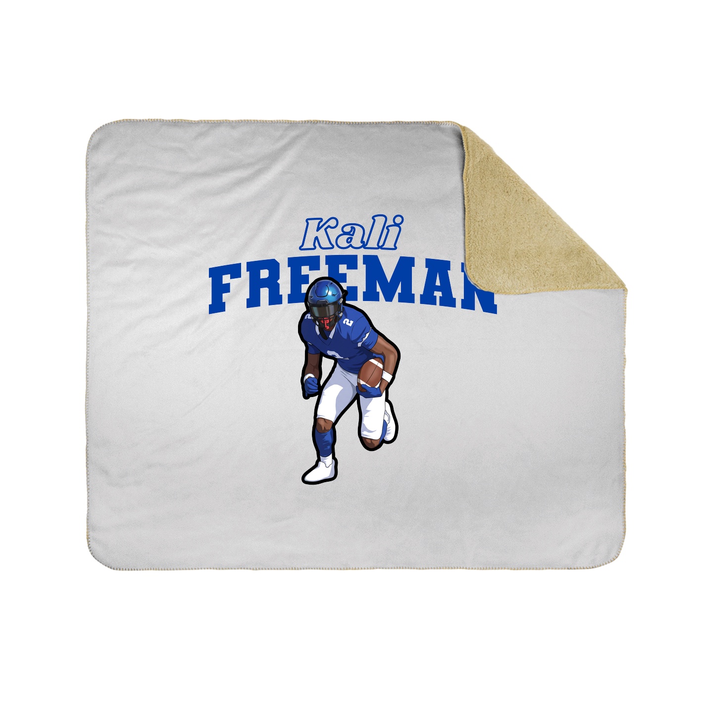 Throw Blanket — Name Arch in White