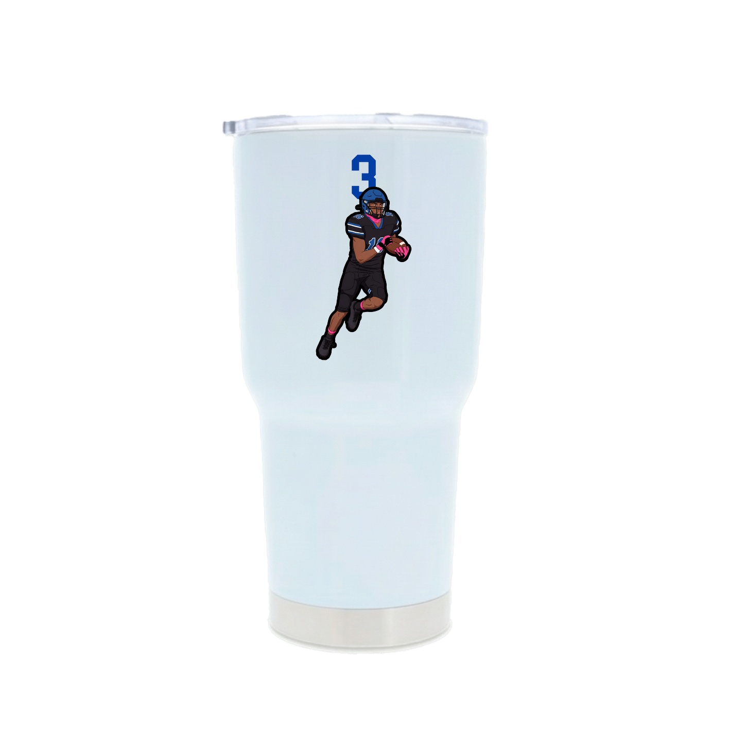 30oz Stainless Steel Tumbler — Number Top in White