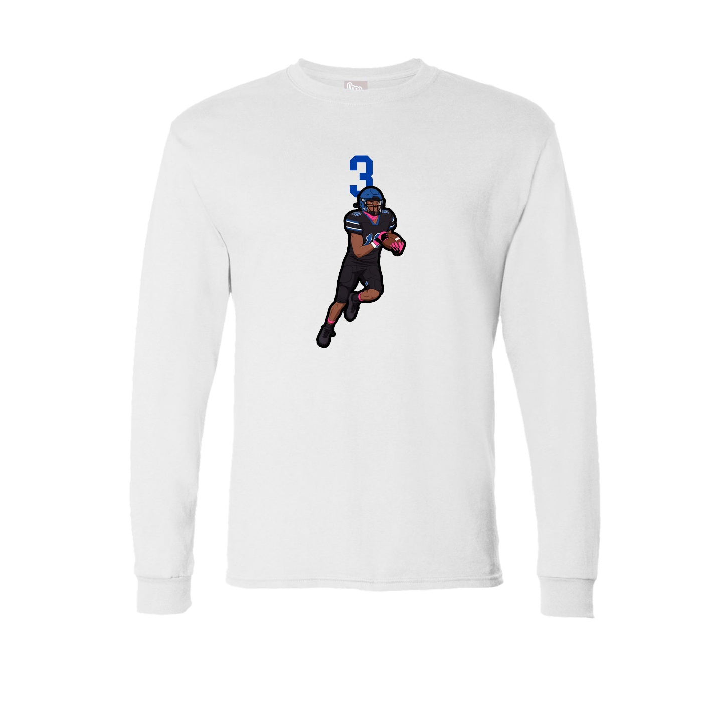 Long Sleeve Tee — Number Top in White