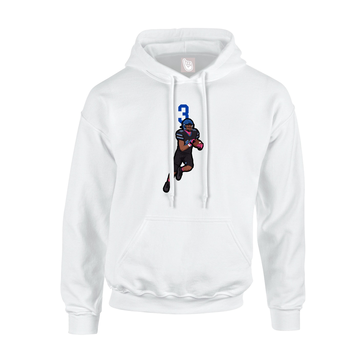 Hoodie — Number Top in White