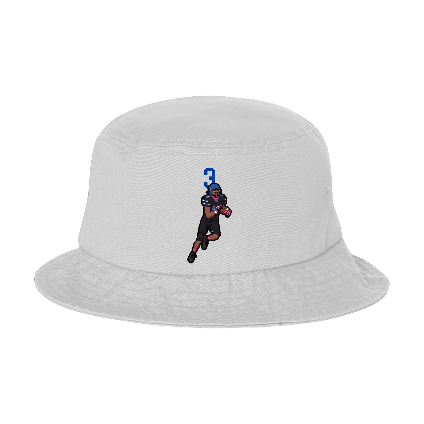 Bucket Cap — Number Top in White