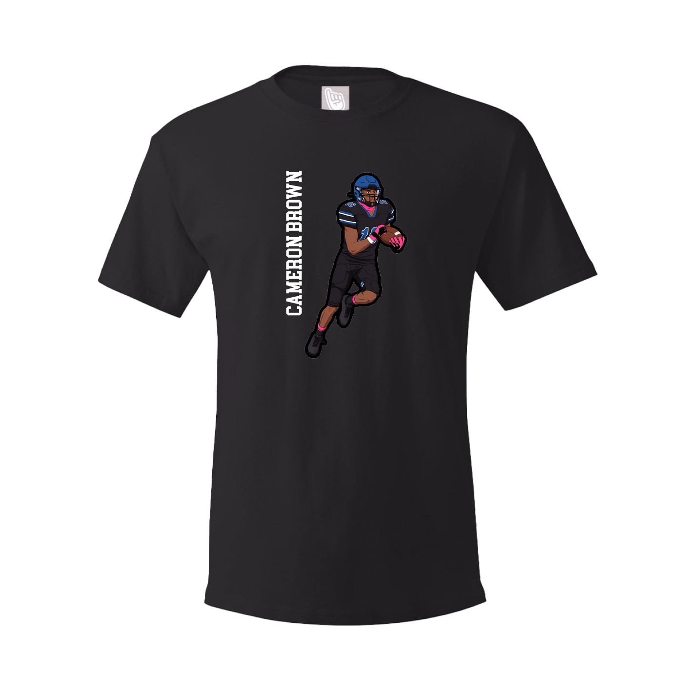 Youth Tee — Name Vertical in Black