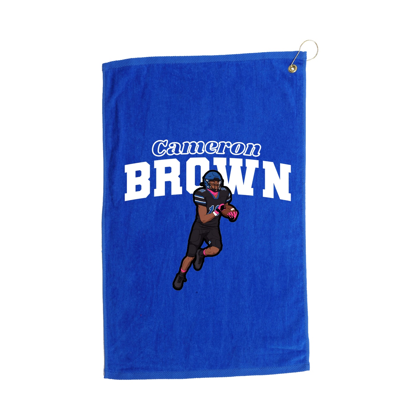 Golf Towel — Name Arch in Royal