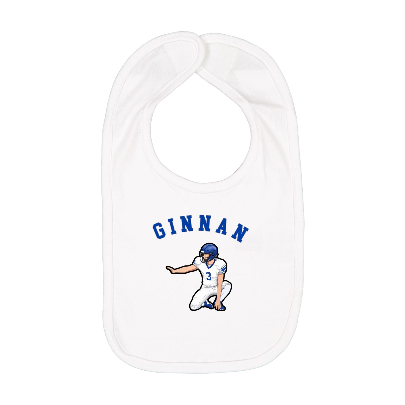 Infant Bib — Shirsey Arch in White