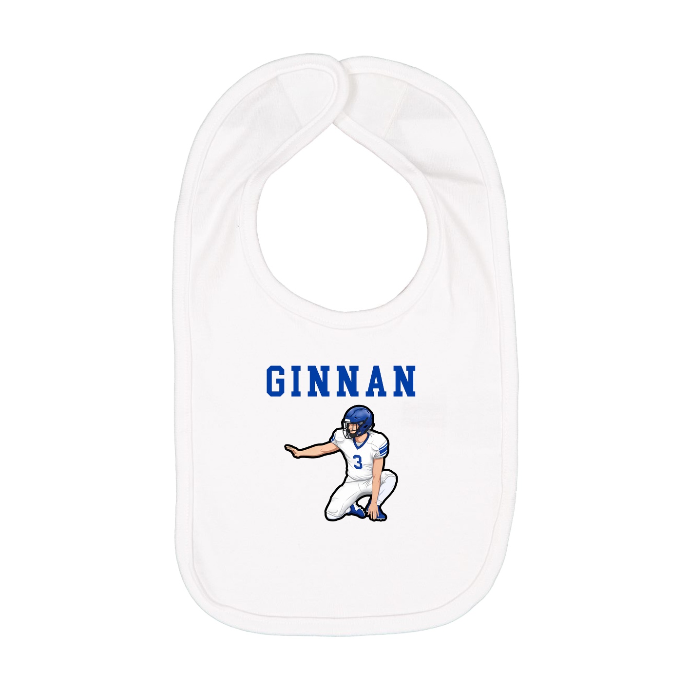 Infant Bib — Shirsey in White