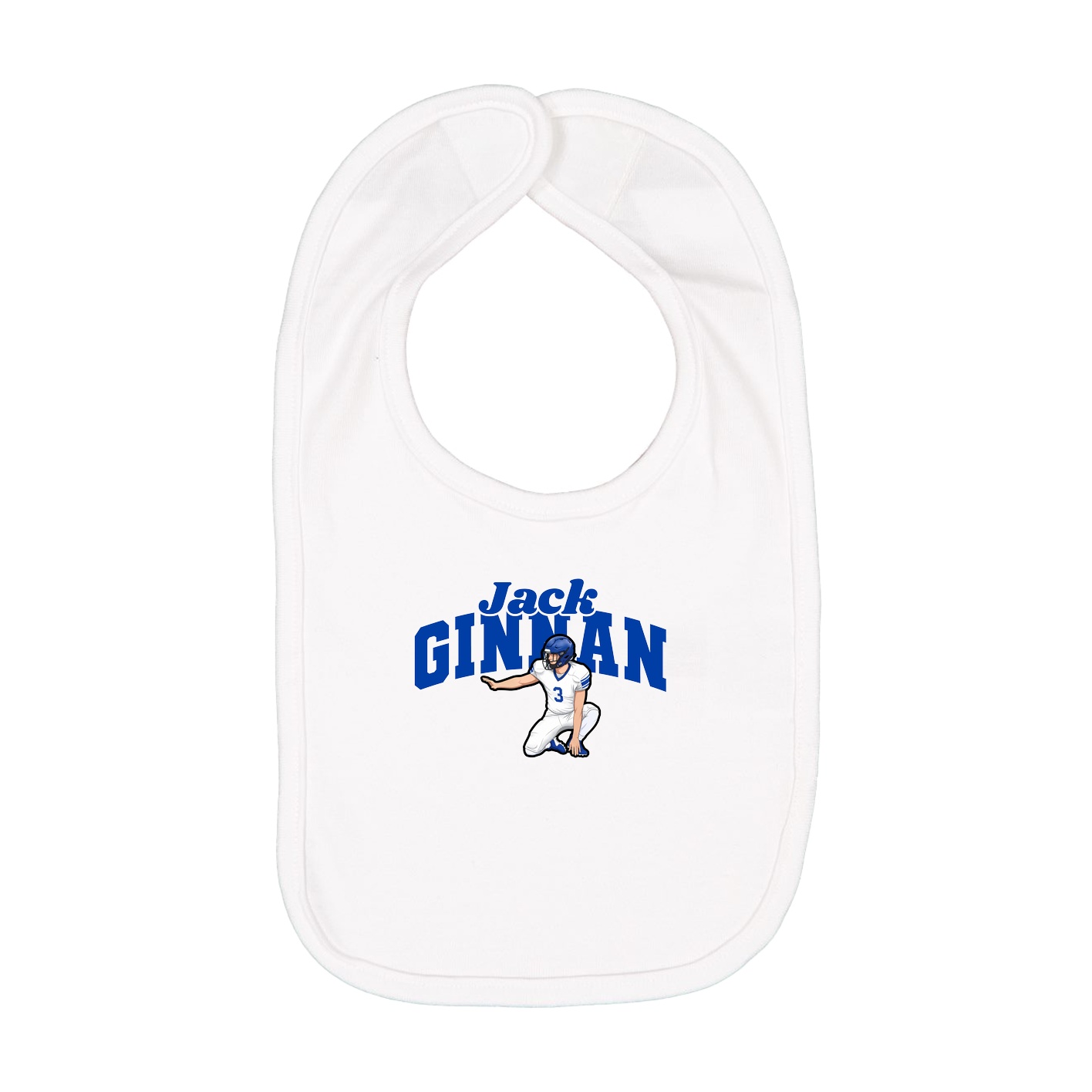 Infant Bib — Signature Arch in White