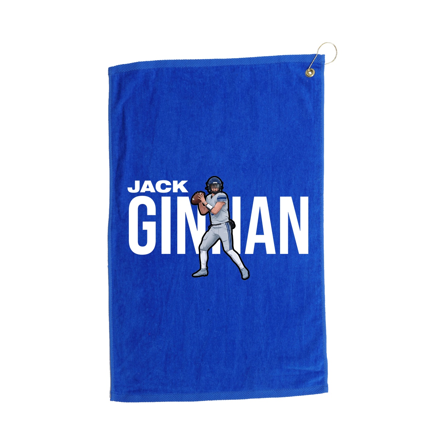 Golf Towel — Player Name in Royal