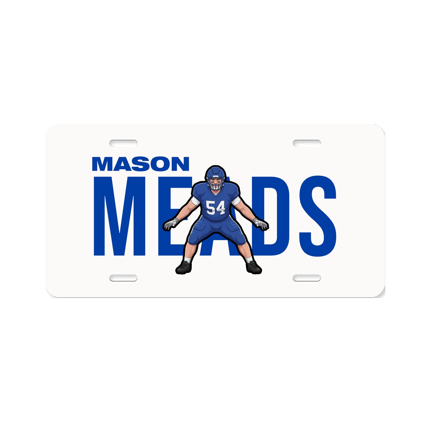 License Plate — Player Name in Classic