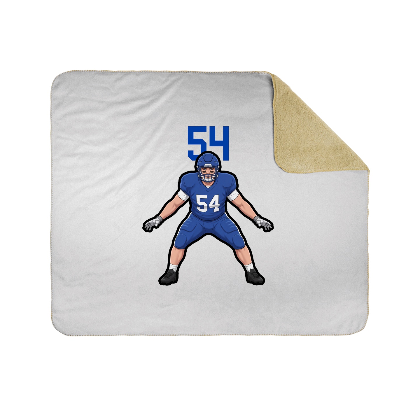 Throw Blanket — Number Top in White