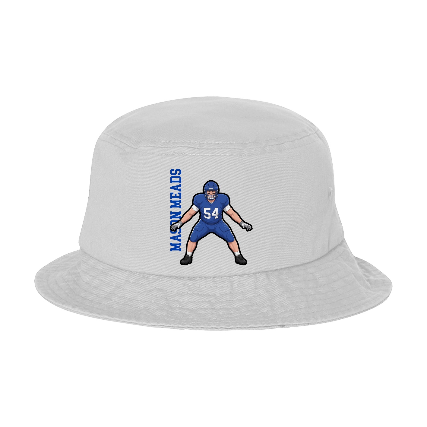 Bucket Cap — Name Vertical in White