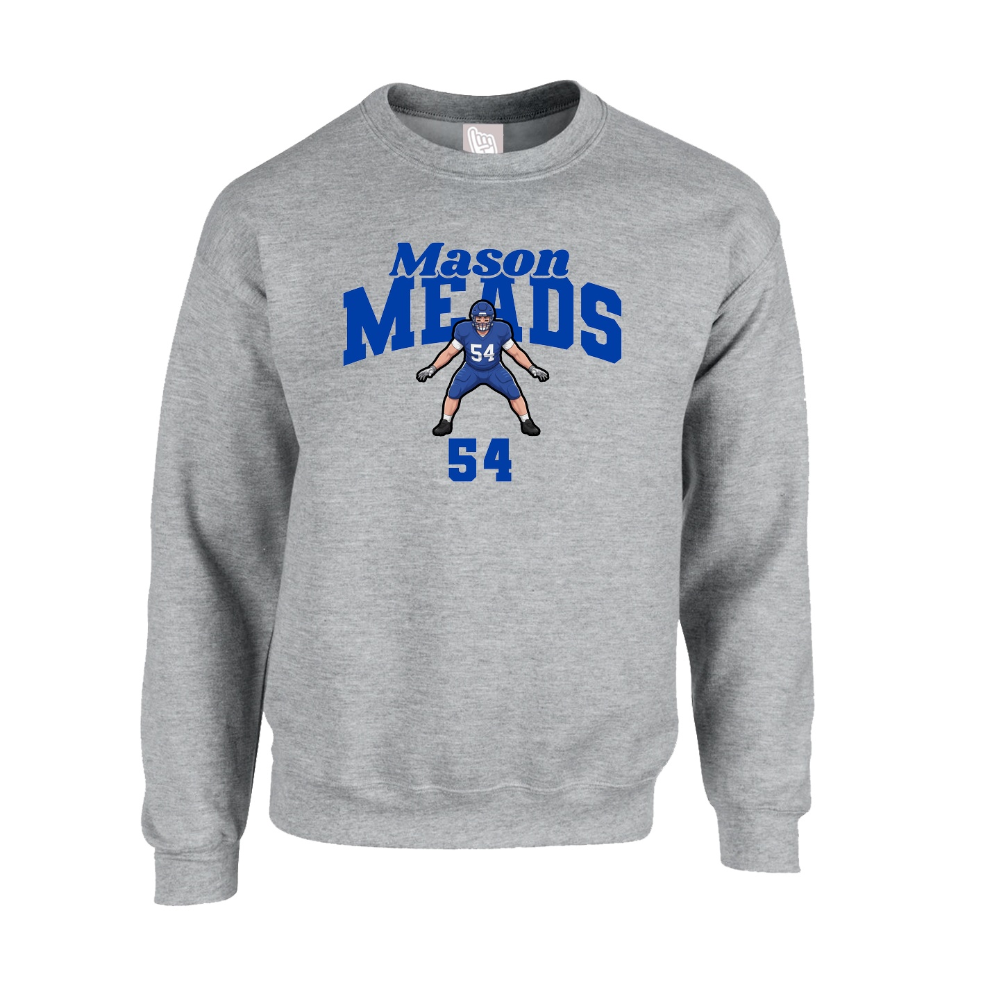 Fleece Crew — Signature Arch in Grey
