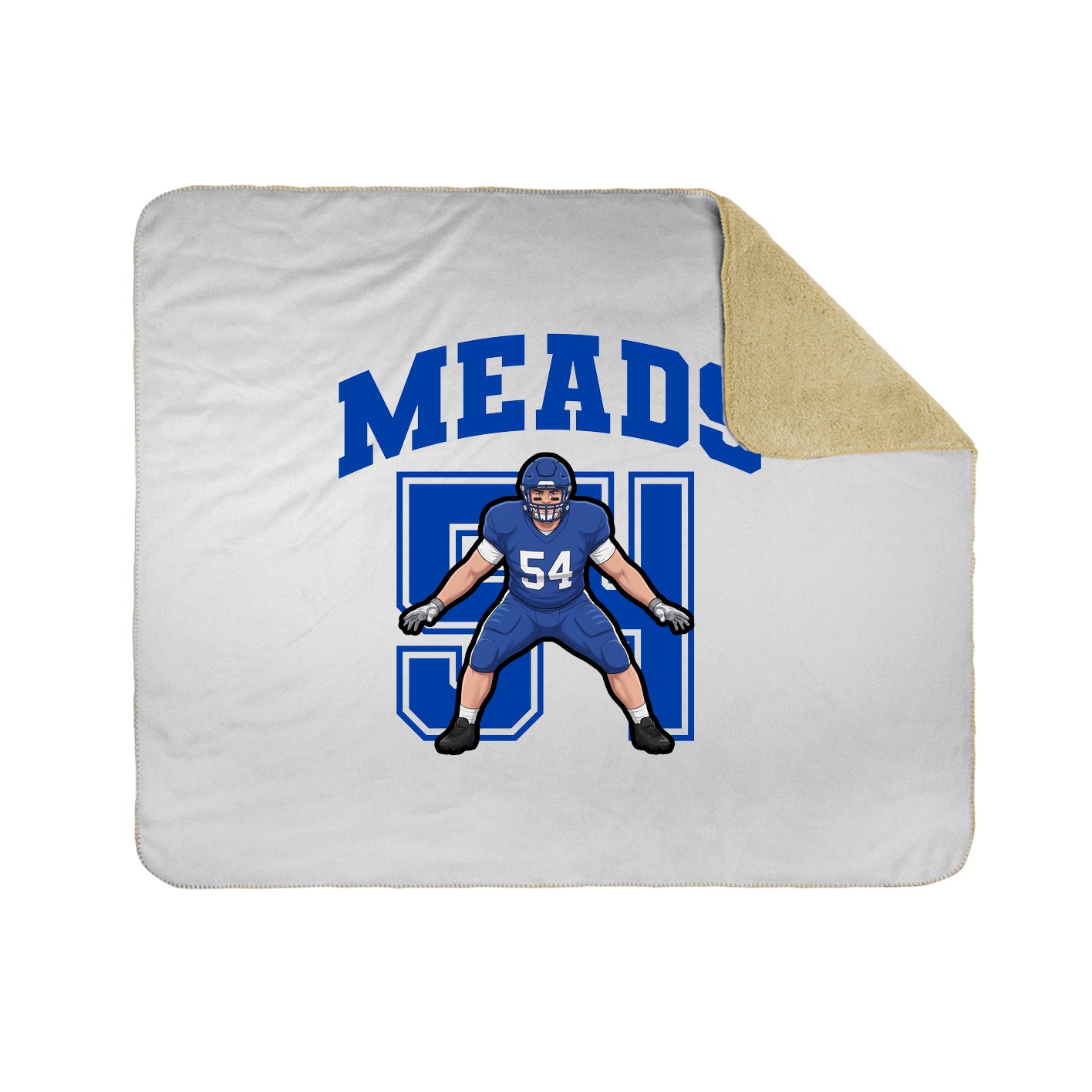 Throw Blanket — Number in White