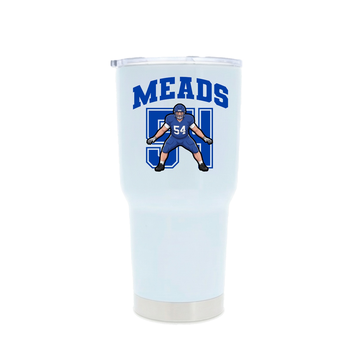 30oz Stainless Steel Tumbler — Number in White