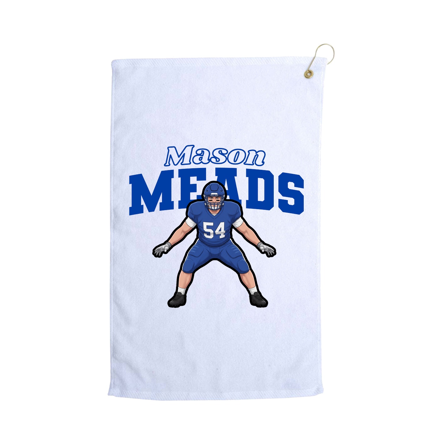Golf Towel — Name Arch in White