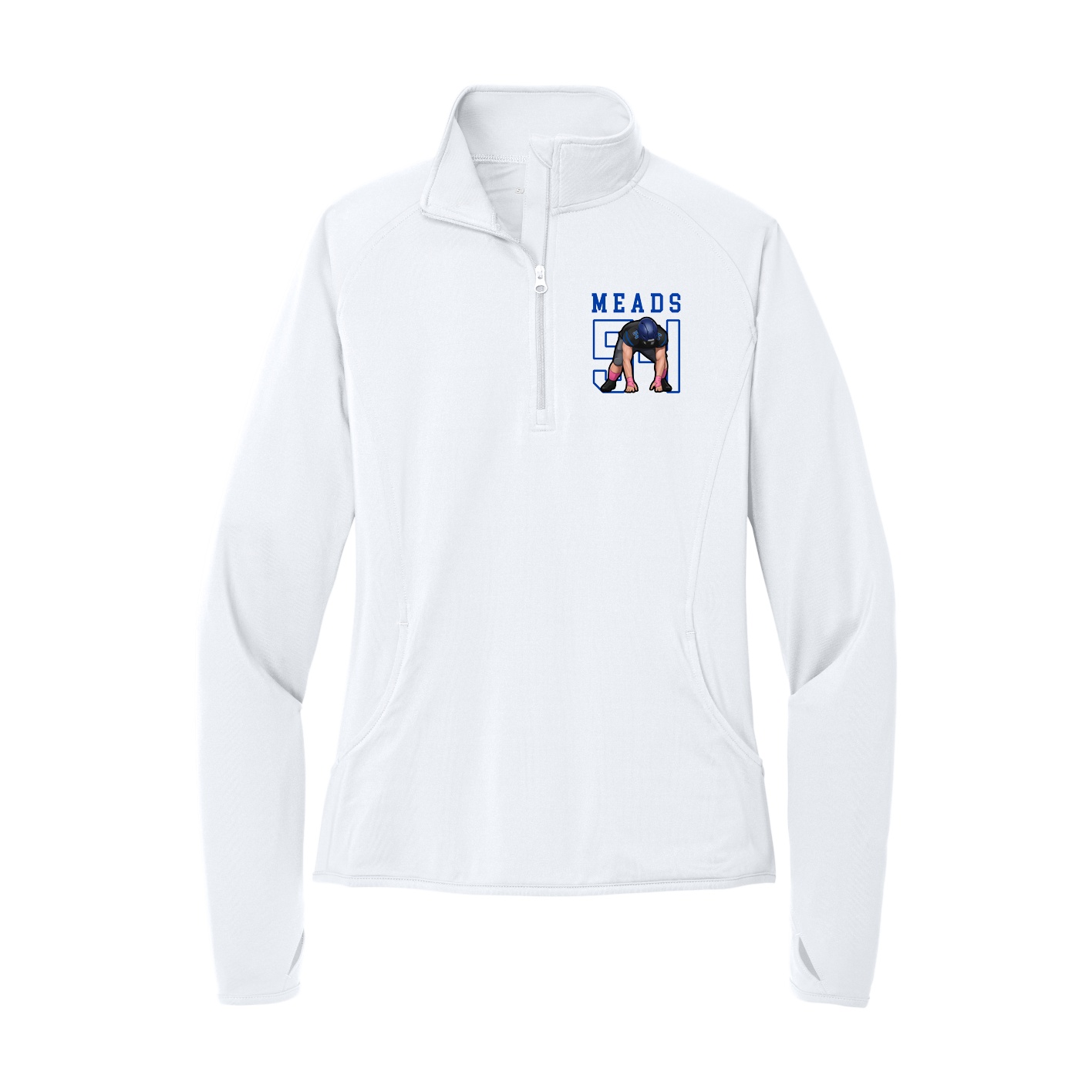 Women's Q-Zip Pullover — Shirsey in White