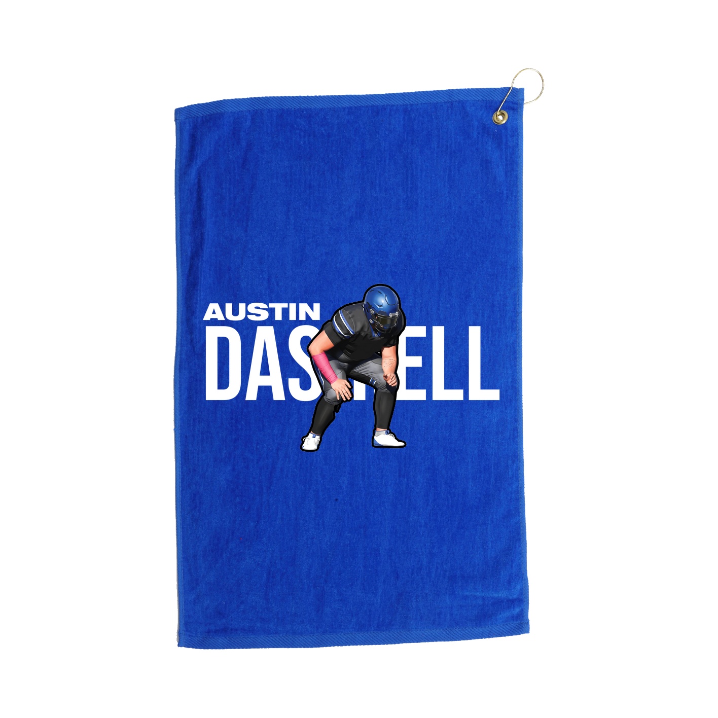 Golf Towel — Player Name in Royal
